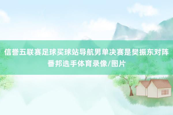 信誉五联赛足球买球站导航男单决赛是樊振东对阵番邦选手体育录像/图片